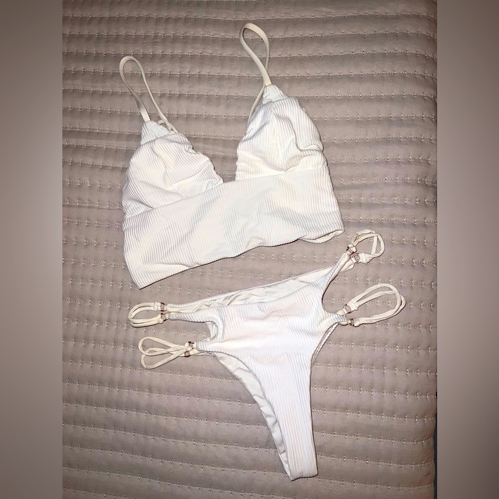 Frankie’s Bikini’s white 2 piece bikini